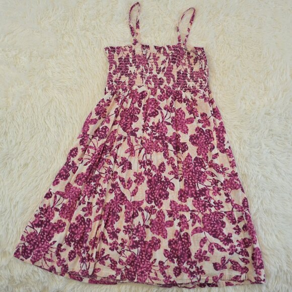 Old Navy Thin Strap Girls Summer Dress With Purple Flowers Size L 10/12 - Picture 2 of 3